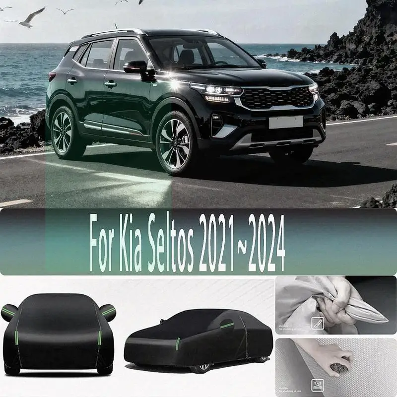 

For Outdoor Protection Full for Kia Seltos 2021~2024 Snow Sunshade Waterproof Dustproof Car Covers