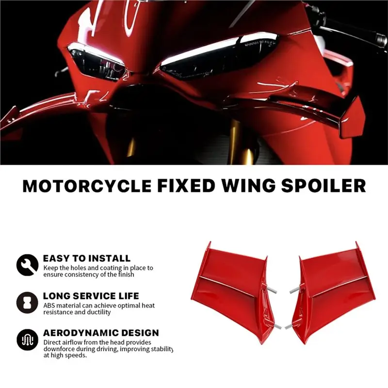 A98M Motorcycle Wings Side Panels Winglet Spoiler Fixed Wing Cover Kit For Ducati Panigale V4 V4S V4R 2025 2026