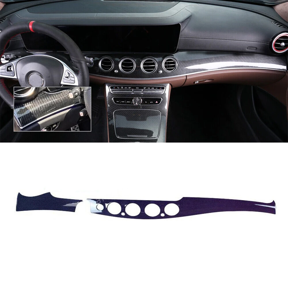 Car Interior Accessories Real Dry Carbon fiber Dashboard Cover Dash Kit Instrument Panels For Mercedes E Class W213 2019-2023