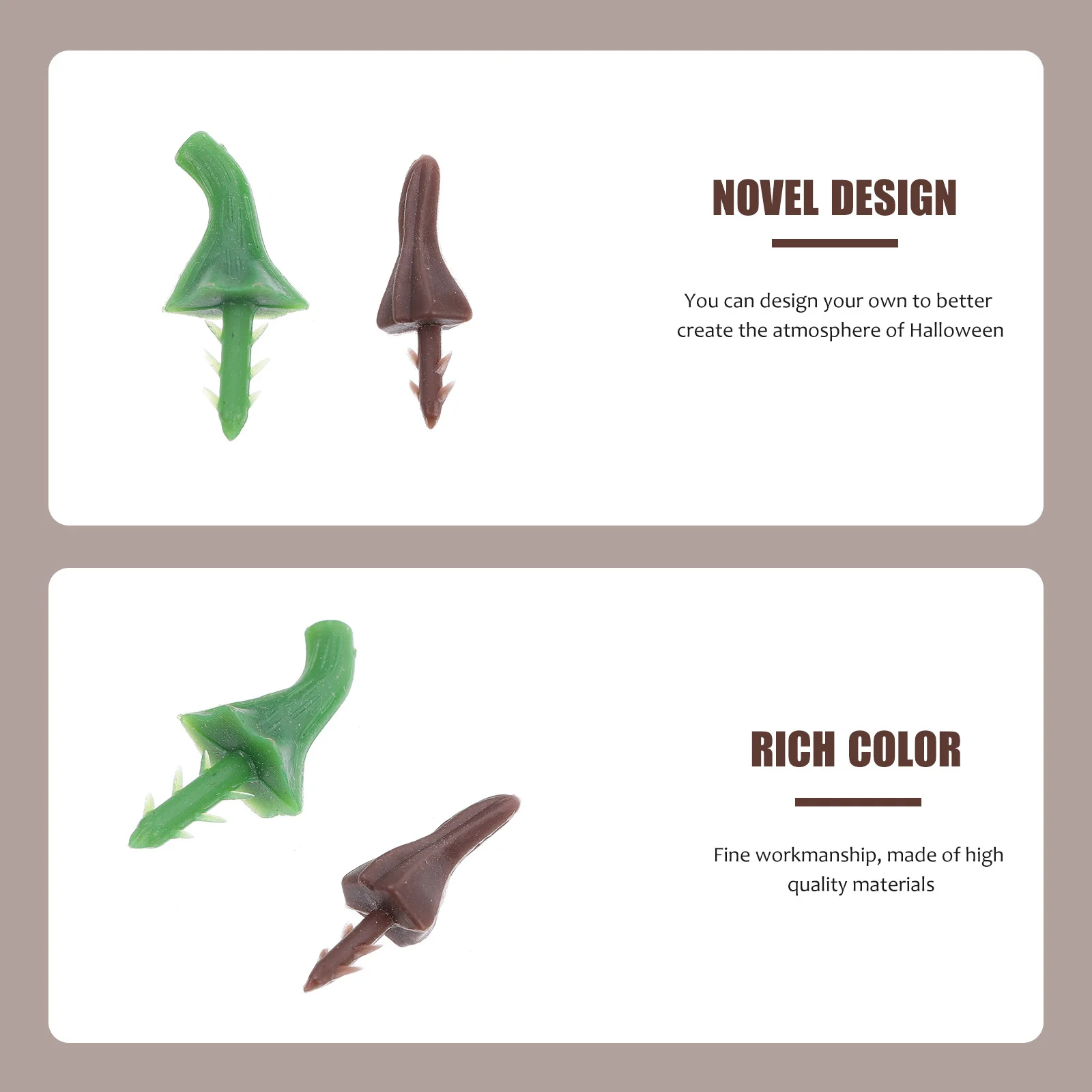 

100 шт., аксессуары для украшения тыквы, пластиковые тыквы на Хэллоуин, стебель, сделай сам, ручка на День Благодарения, фестиваль, ремесленный декор, колючая основа