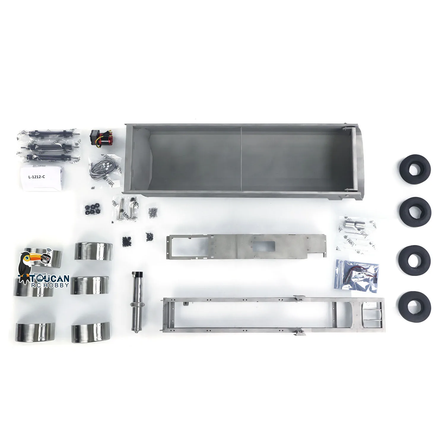 1/14 معدن LESU 3 محاور مجموعة تفريغ هيدروليكية مقطورة للعب RC شاحنة جرار لتقوم بها بنفسك نموذج سيارة TAMIYAYA