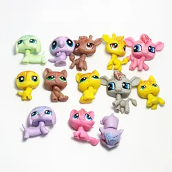 Random Send 4-5cm Littlest Pet Kids Toy Shop Figure Animal Dog Cat Model for Girls Collection