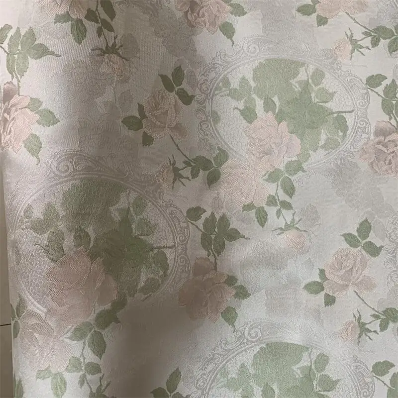 160 cm breiter Vintage-Stoff mit wunderschönem Blumenbrokat-Jacquard