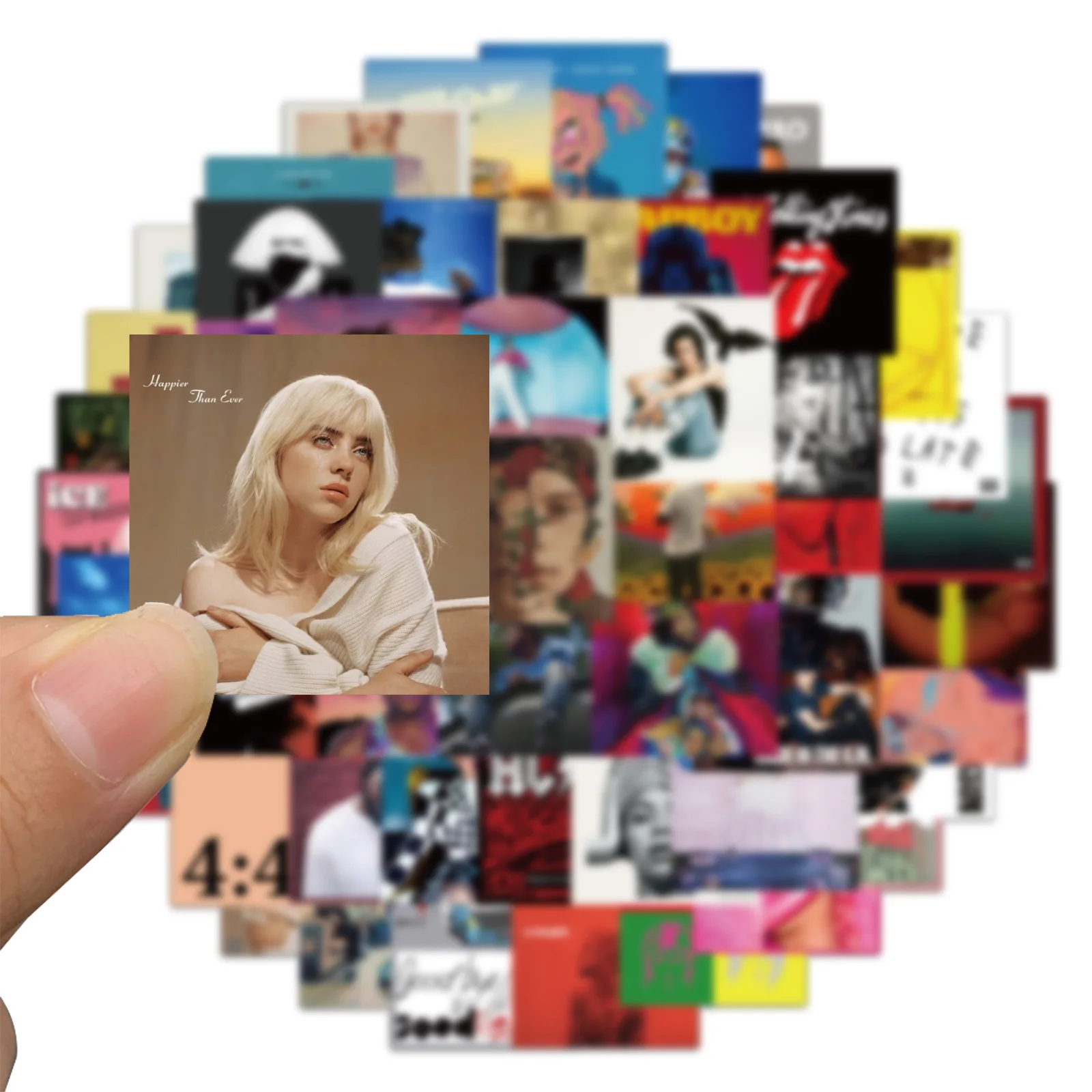 55PCS Artist Singers Album Cover Stickers For Luggage Phone Case Laptop Notebook Decals Kids Gift