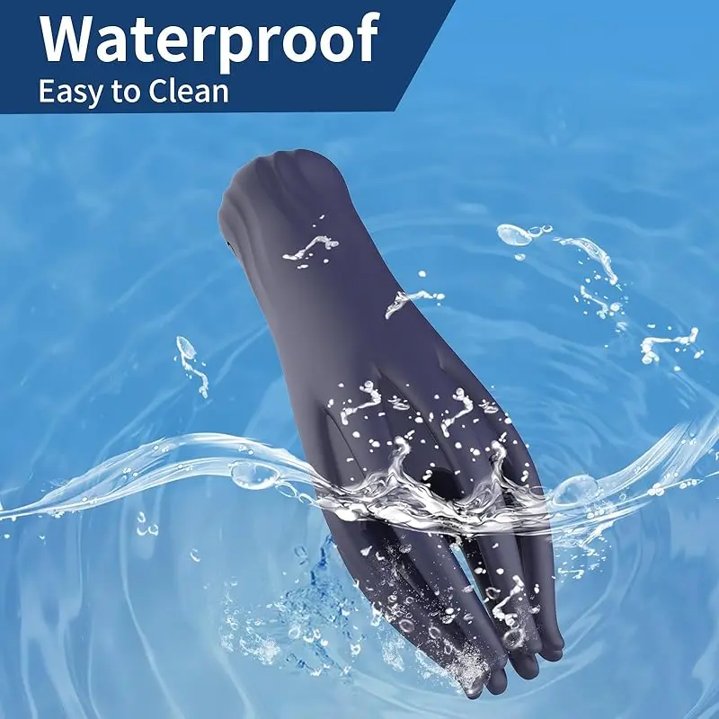 Pelatih Glans untuk Pria Masturbator Penis Bergetar Kuat Ujung Jari Lembut Memperpanjang Daya Tahan Pijat Vibrator Mainan Seks Erotis 18+