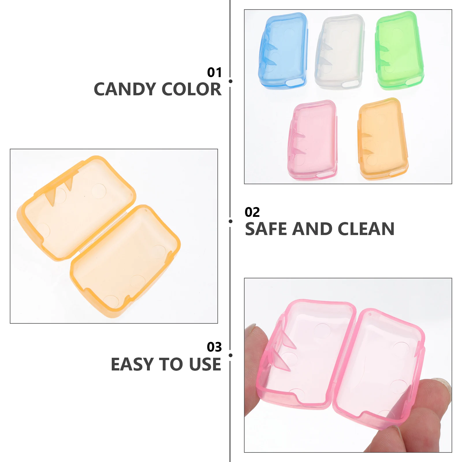 

30Pcs Plastic Toothbrush Cover Protective Cap Compact Design for Travel Home Outdoor Soft Flexible Moisture Resistant Case