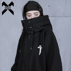 11 BYBB'S DARK Hip Hop Techear Hooded Jacket Coat for Women Function Fish Mouth Jacket Loose Hoody Windbreaker Coat Oversize