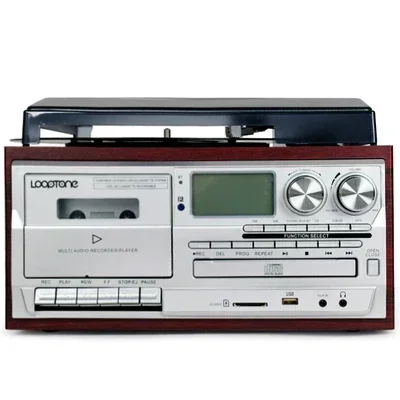 Bluetooth Audio Multi-Function Radio Tape CD USB Vinyl Record Player Modern Jukebox Antique Phonograph