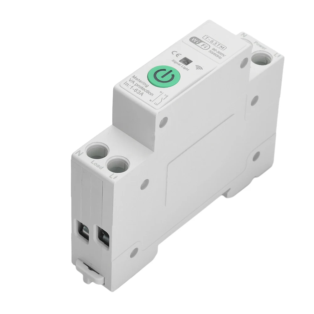 

Tuya WiFi Smartphone APP Remote Control Circuit Breaker 63A 40A AC 90-300V Supports Voice Control Fixed Switch Over/Under Voltag
