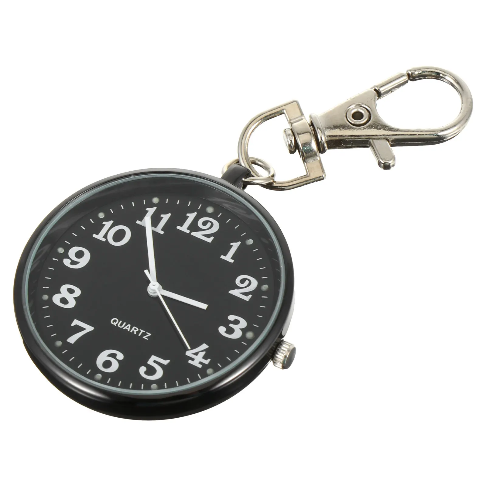 1Pcs Vintage Quartz Pocket Watch Keychain Alloy Nurse Fob Watch Pendant Retro Key Accessory for Doctors Nurses Car Keys Bag