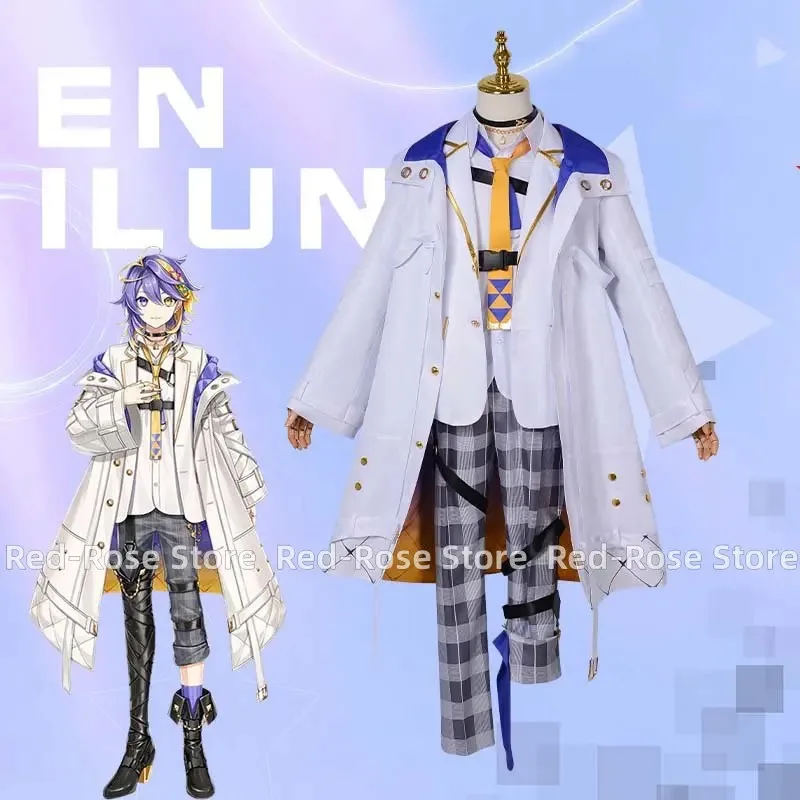 Nijisanji EN Aster Arcadia أزياء تنكرية سماوية واحدة ILUNA VTuber شعر مستعار أغطية الرأس للجنسين موحدة الدعاوى شعر مستعار أحذية الدعامة