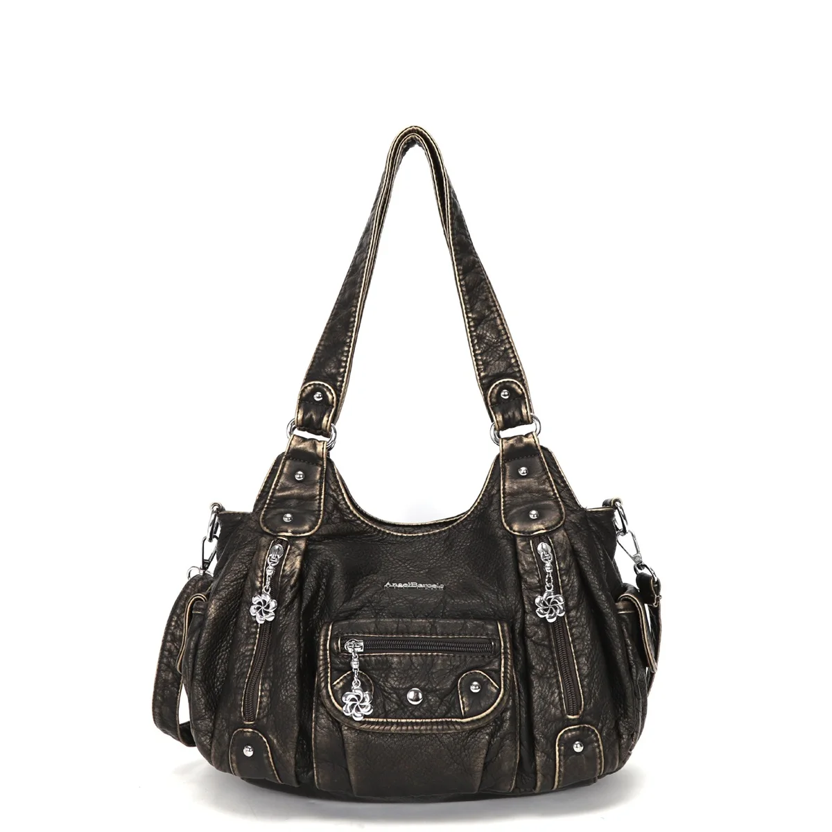 

Women Bag Fashion Handbags Satchel Top-handle Vintage PU Shoulder Bag Dumpling Pack Multi-pockets Shoulder Bags Wellet
