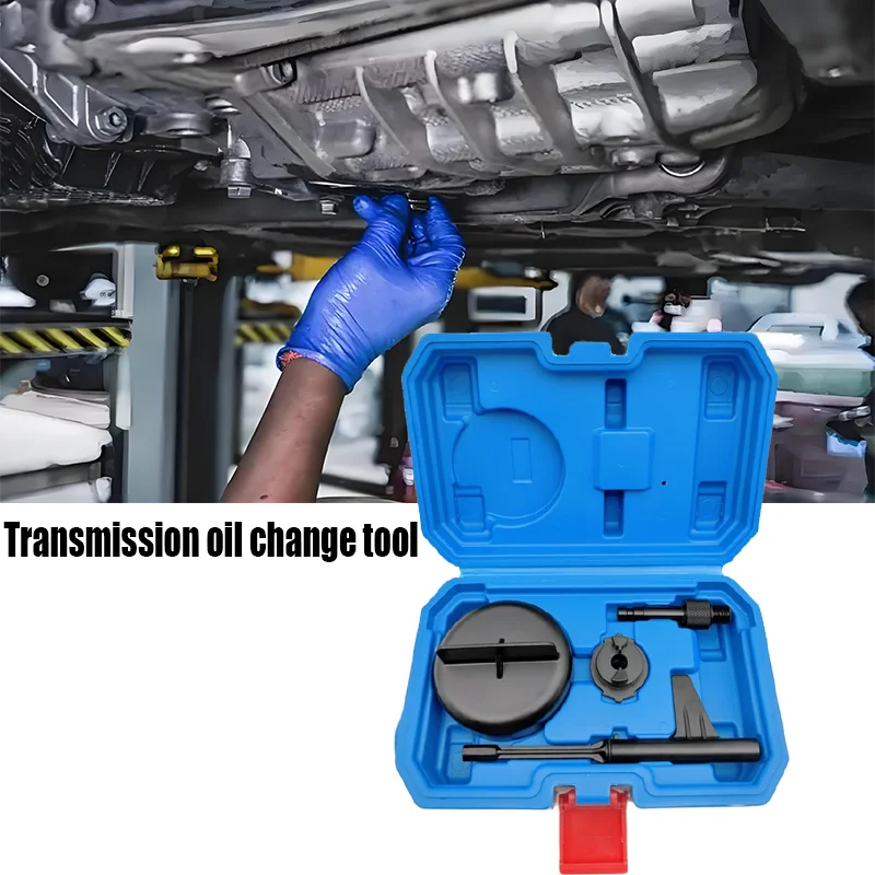 

Металлический инструмент для заправки трансмиссионного масла для Mercedes Benz 725.0, 9-скоростной инструмент для замены масла, прочный инструмент для заправки трансмиссионного масла с чехлом