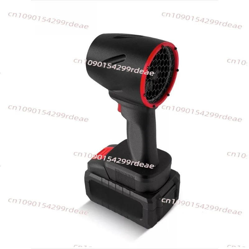 64Mm ultra-high power violent 2kg-2.3kg thrust dust removal outdoor fan, red and black color scheme, without battery