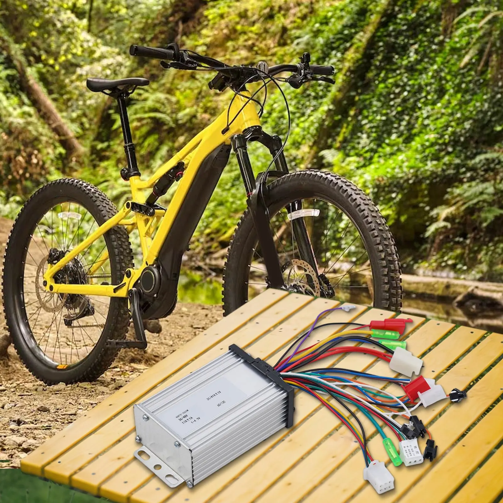 

Electric Bicycle Controller 350W E-bike 285g 8.9 X 5.2 X 3cm Aluminum Alloy Brushless Tool Replacement Scooter