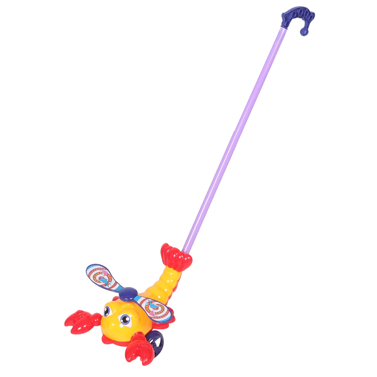 

Baby Push Pull Cartoon Lobster Walking Aid Developmental Balance Walker for Toddlers Indoor Outdoor Play Pull Along Walking Toy