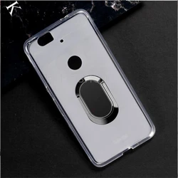For Huawei Nexus 6P 5.7''Huawei Nexus 6P Back Ring Holder Bracket Phone Cover TPU Soft Silicone Case