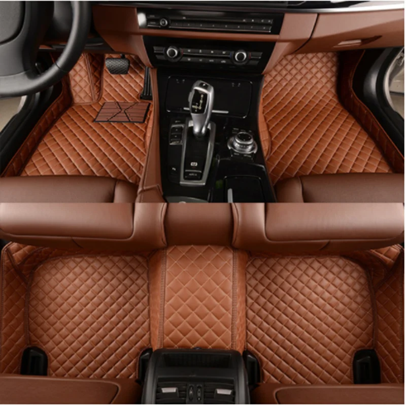 

YUCKJU Custom Front Row Leather Car Foot Mats for Isuzu All Models JMC D-MAX Mu-X Auto Accessories Car-Styling