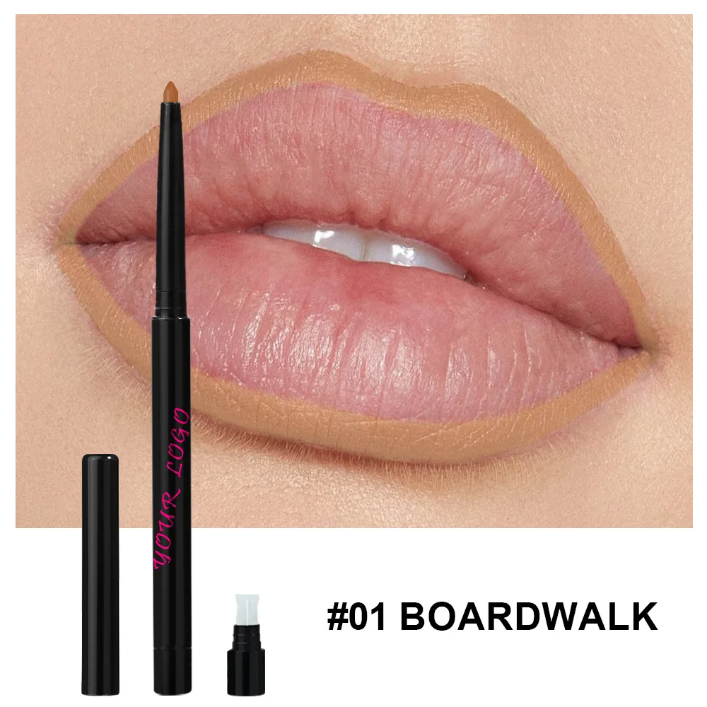 Etichetta privata senza LOGO, matita per labbra impermeabile, temperamatite, matita per trucco opaca