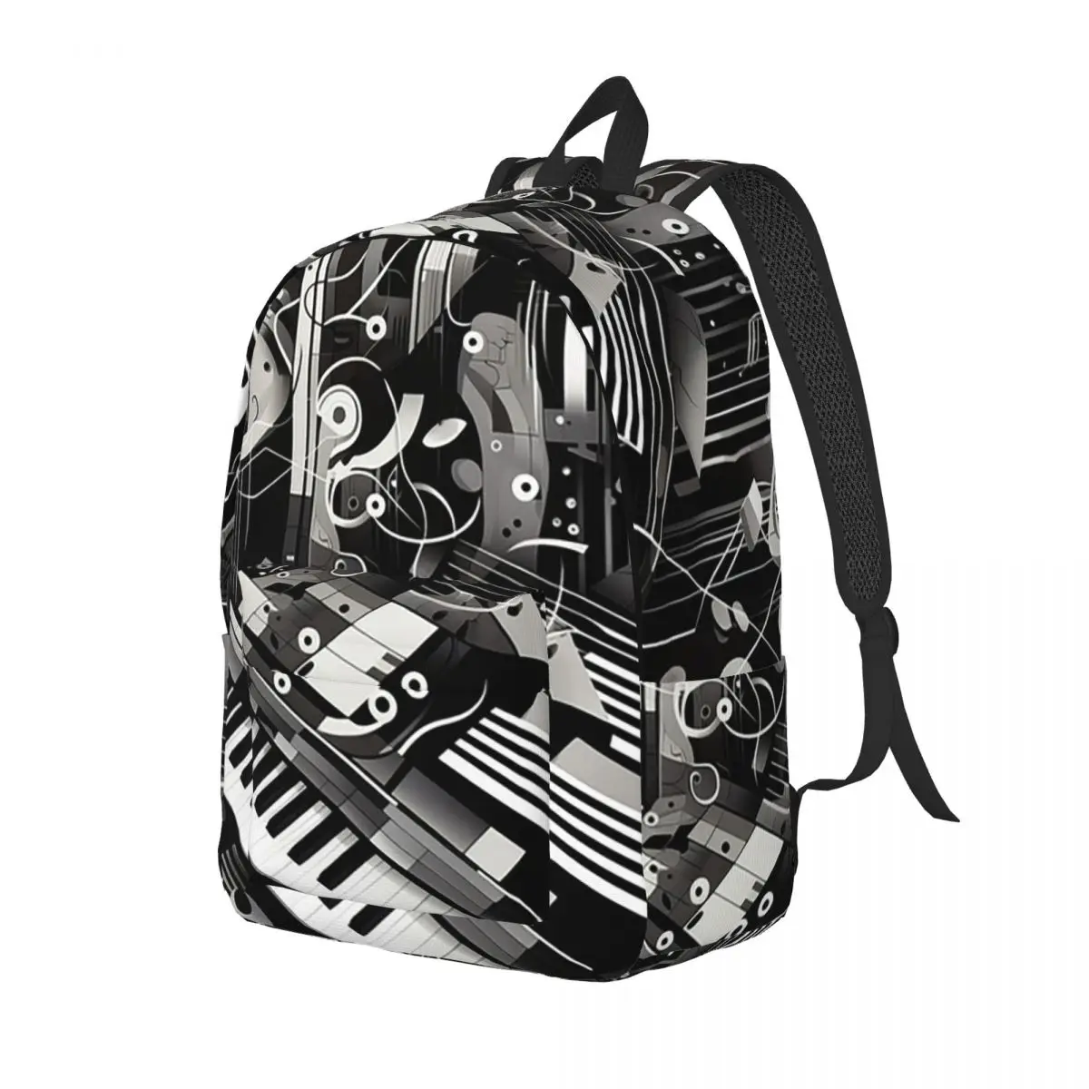 Music Notation Musical Notes Student Backpack School Bag Hiking Travel Daypack for Boys Girls Bookbag Shoulder Bags