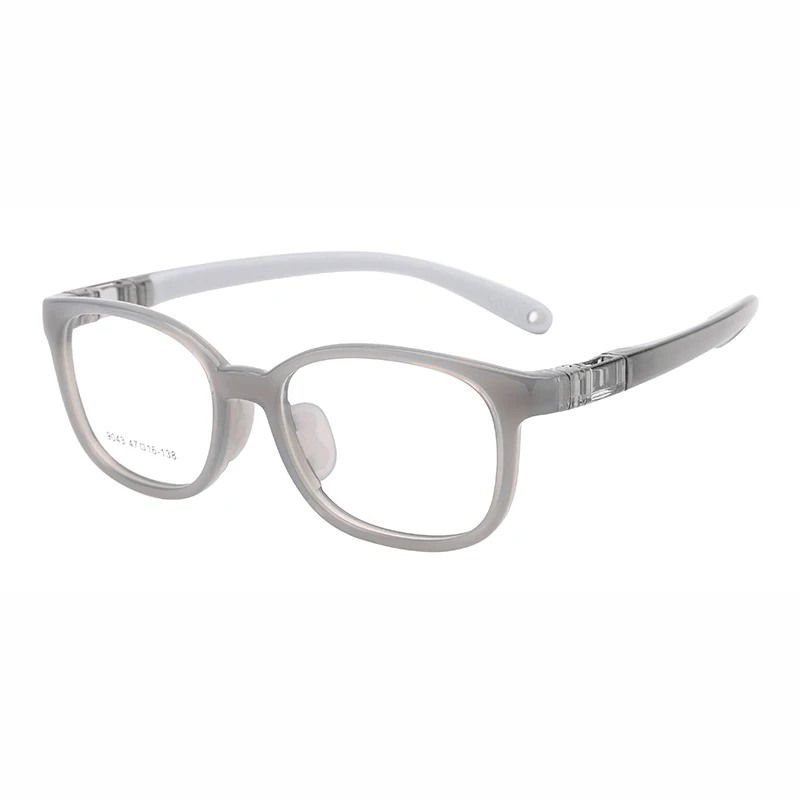 Kirka Cream Blue Young Optical Glasses 9043 Oversize Eyewear for Students TR90 Eyeglasses Frames with Adjustable Silicone Rope