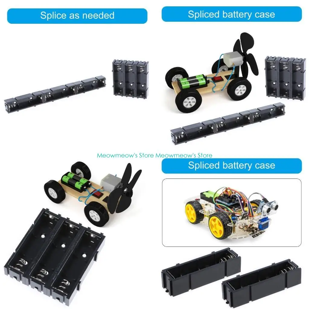 

W91A Expandables LR6 Battery Compartment LR6 Battery Case Container Supports Serial