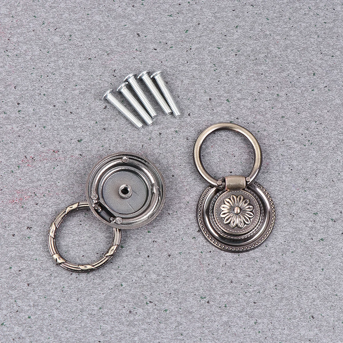 

5Pcs Vintage Drawer Pull Handles Round Green Bronze Chic Furniture Cabinet Wardrobe Door Knob Grips Multipurpose Metal