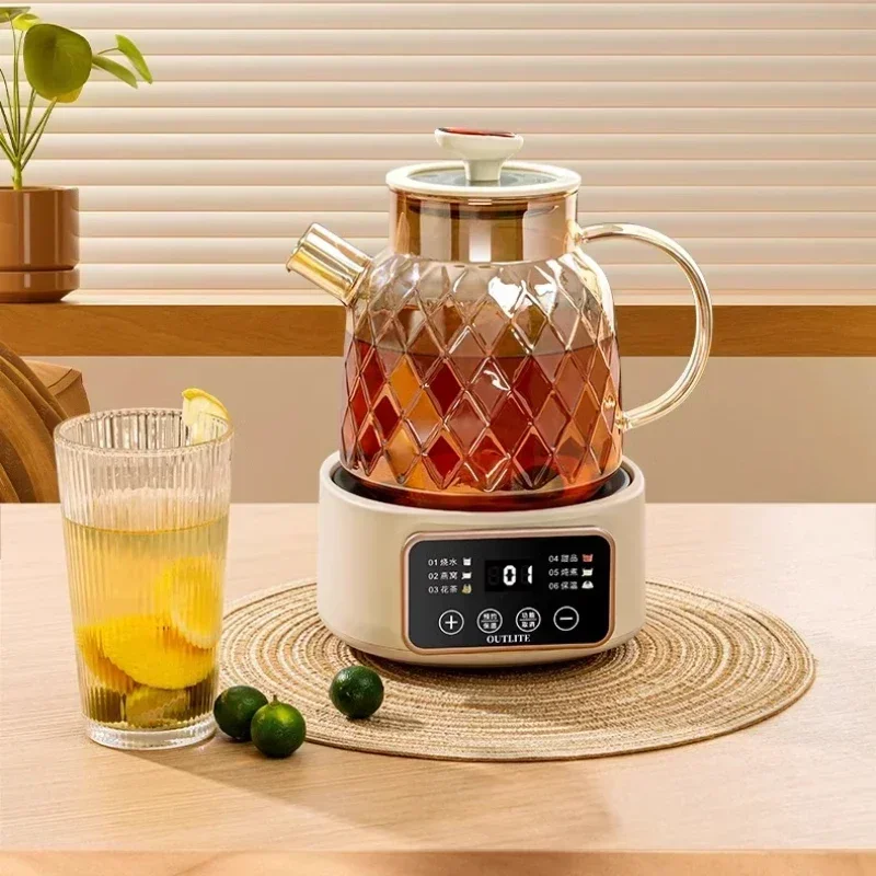 

tea maker kettle flower teapot High power and high capacity Health pot multifunctional small office all-glass home new