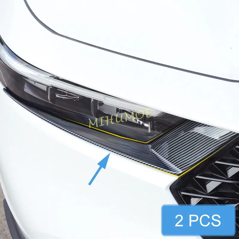 

2 шт. полоски для передних фар, украшения для Honda Accord 11th 2023 2024 2025, накладки на фары автомобиля из углеродного волокна