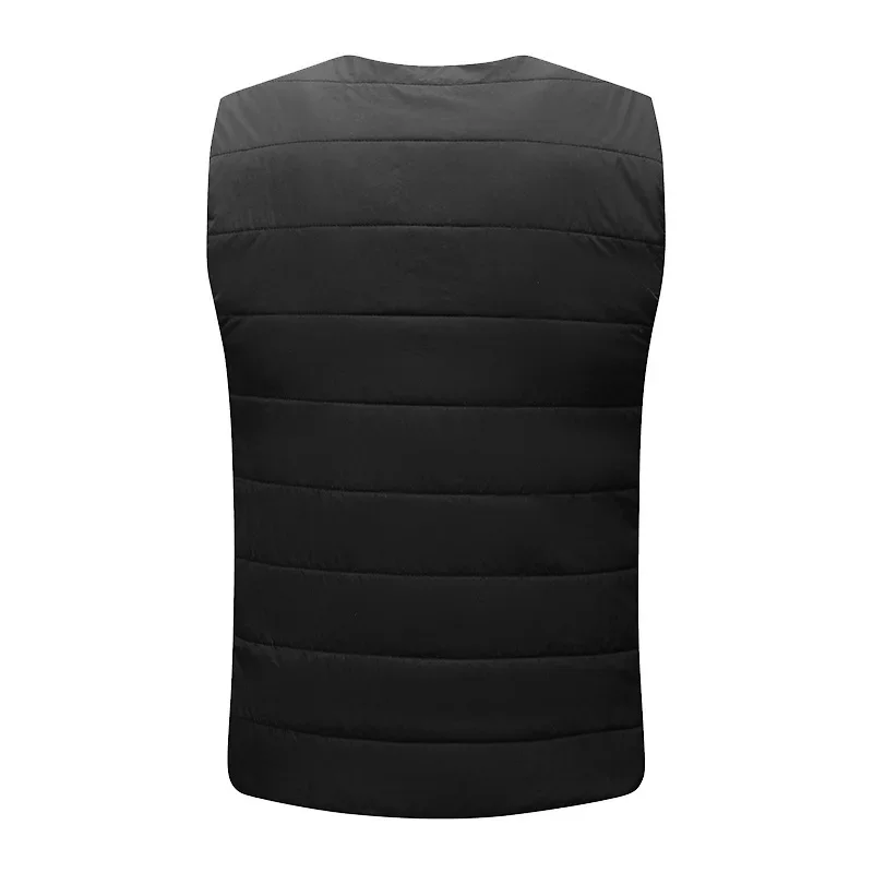 سترة ساخنة الخامس الرقبة الرجال النساء الشتاء التدفئة الكهربائية الذكية درجة حرارة ثابتة التدفئة الكهربائية الملابس مادة النايلون #3