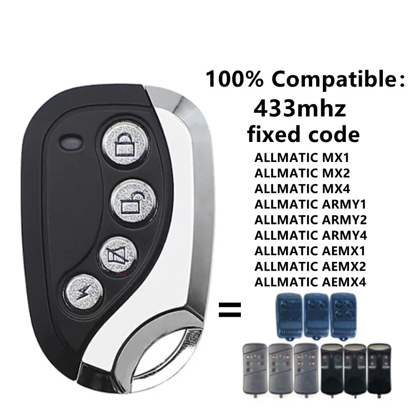 

433MHz RF Remote Control Copy Code 4 Channel Transmitter Auto Cloning Duplicator For Garage Gate Door 433 MHz