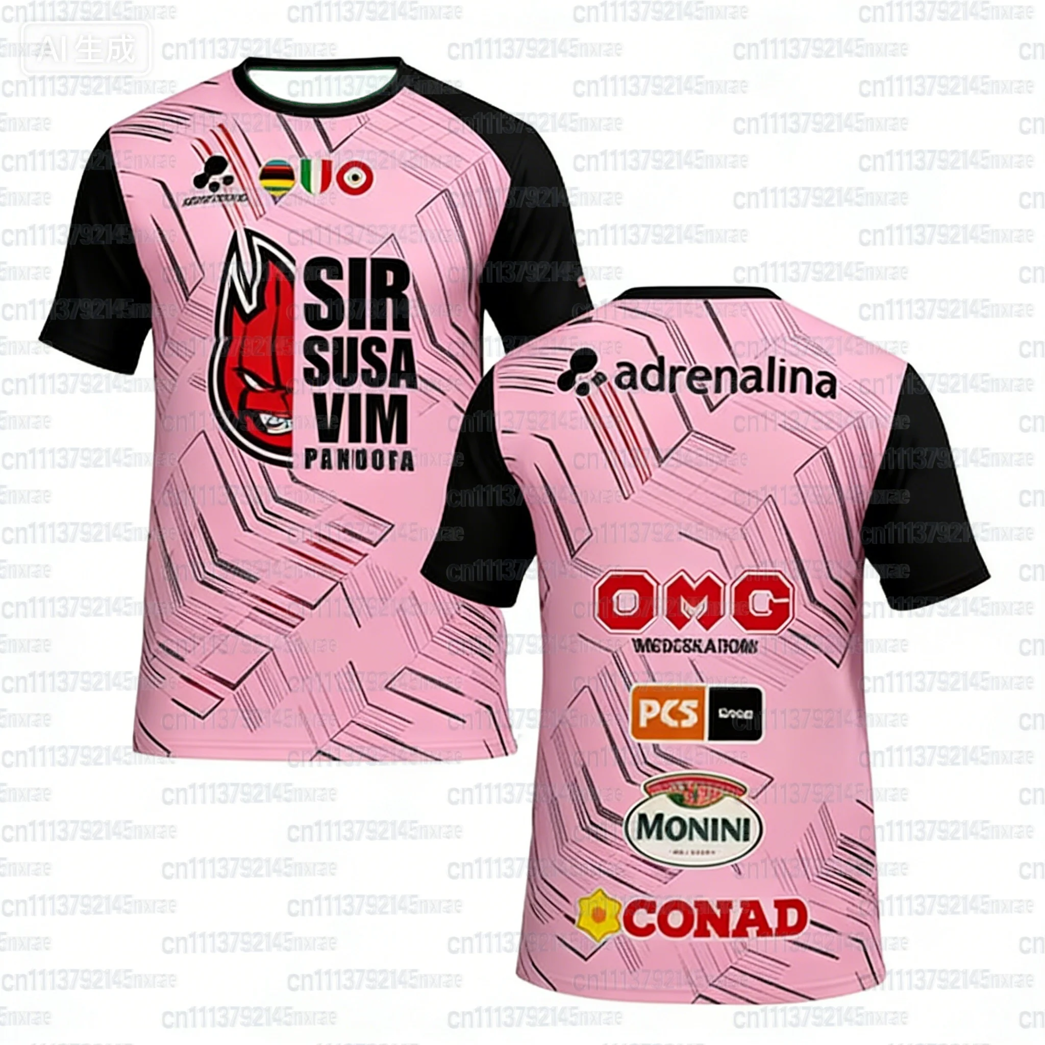 Sommer Fan-Style Perugia Volleyball Trikot Sport-T-Shirt Atmungsaktiv Schnelltrocknend 3D-Druck T-Shirt Familien-Oberteil Kurzarm – Detail 12