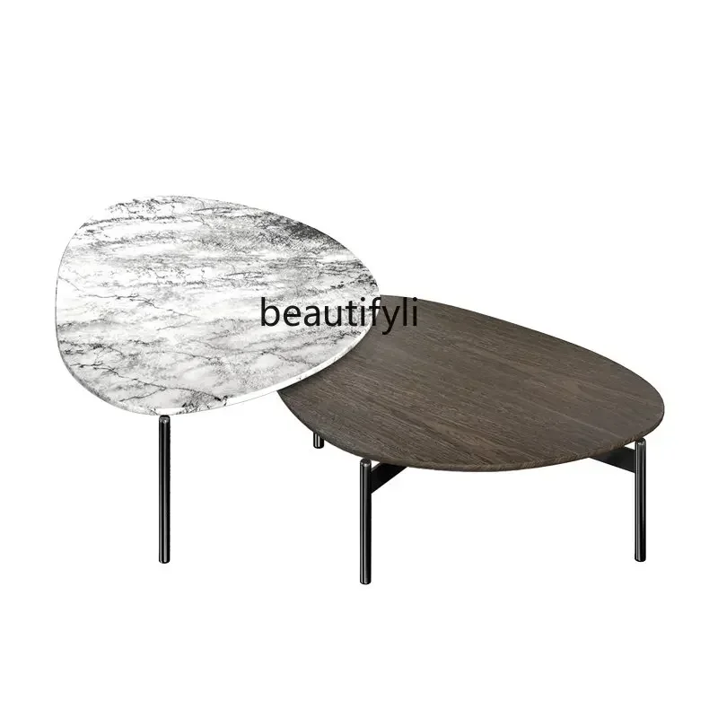

cc182R11 Italian Minimalist Modern Minimalist Creative Design Art Marble Home Living Room Combined Tea Table