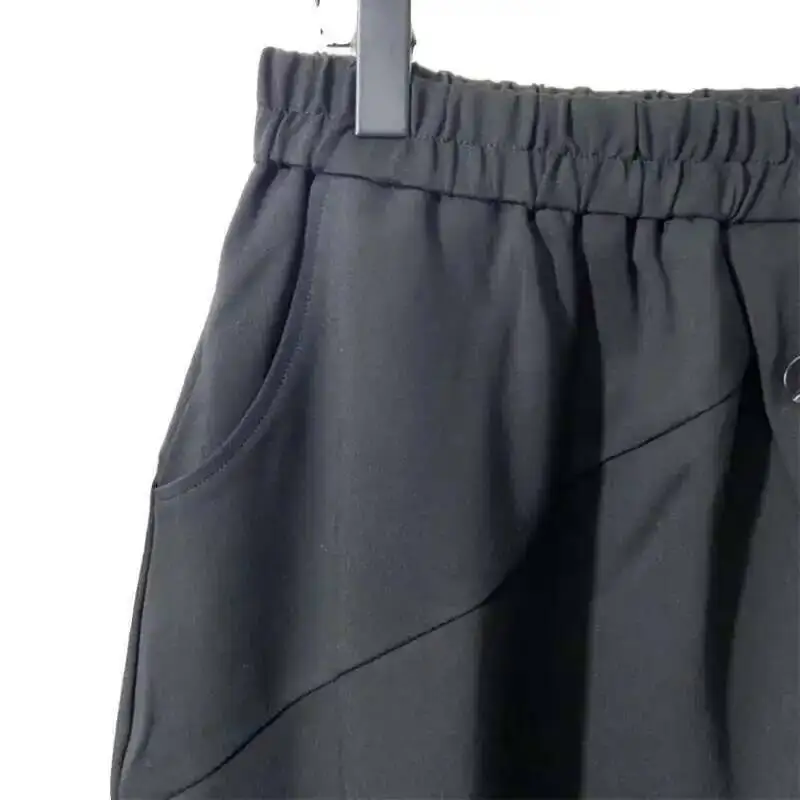 HKSH 2024 ฤดูใบไม้ผลิฤดูใบไม้ร่วงใหม่ผู้ชาย Dark Niche Design กว้างด้านบนแคบด้านล่างสบายๆกางเกง Hip Hop Stripe Chic กางเกง HK2424