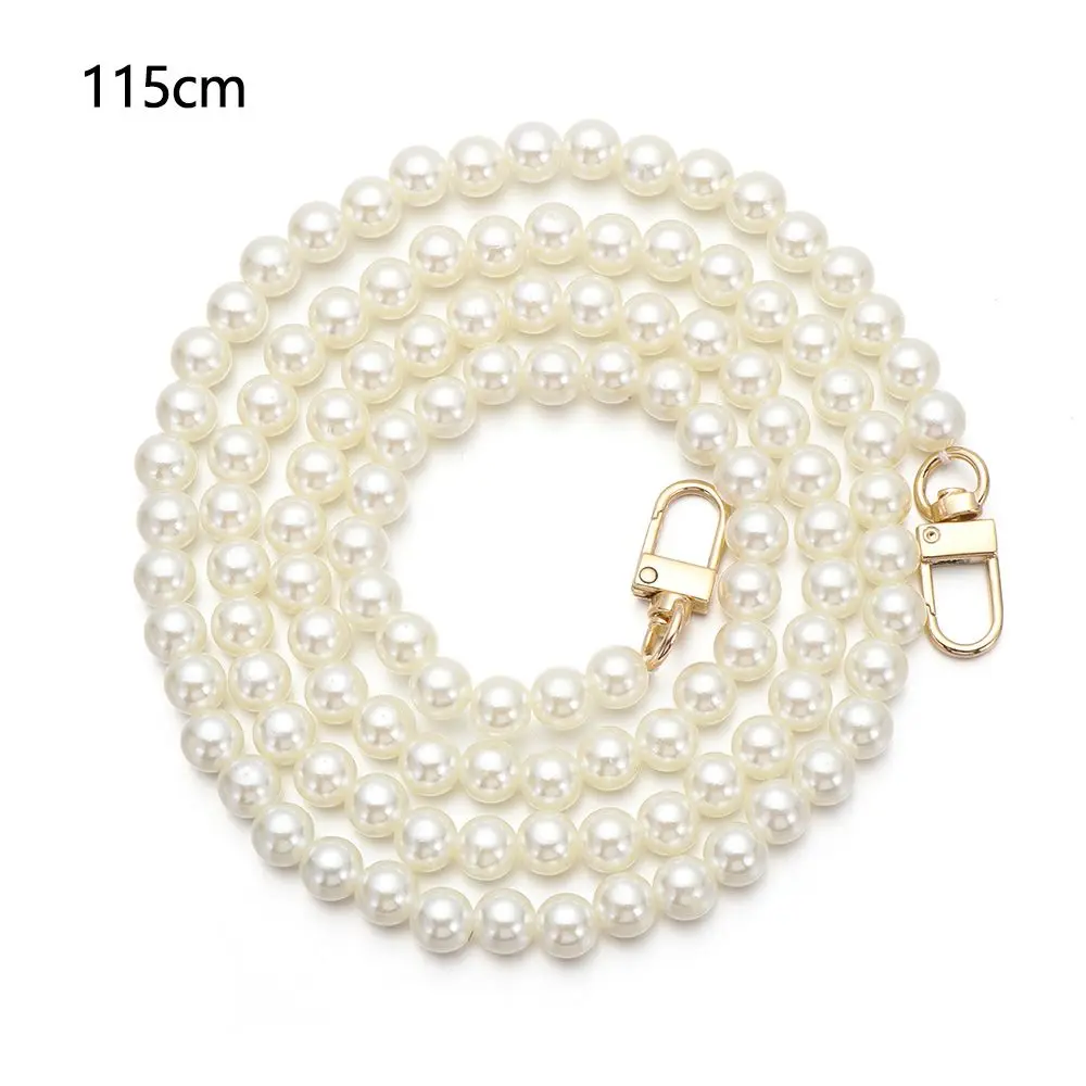 High Quality Pearl Belt Accessories DIY purse Replacement Bags Handbag Handles Long Beaded Chain Pearl Strap
