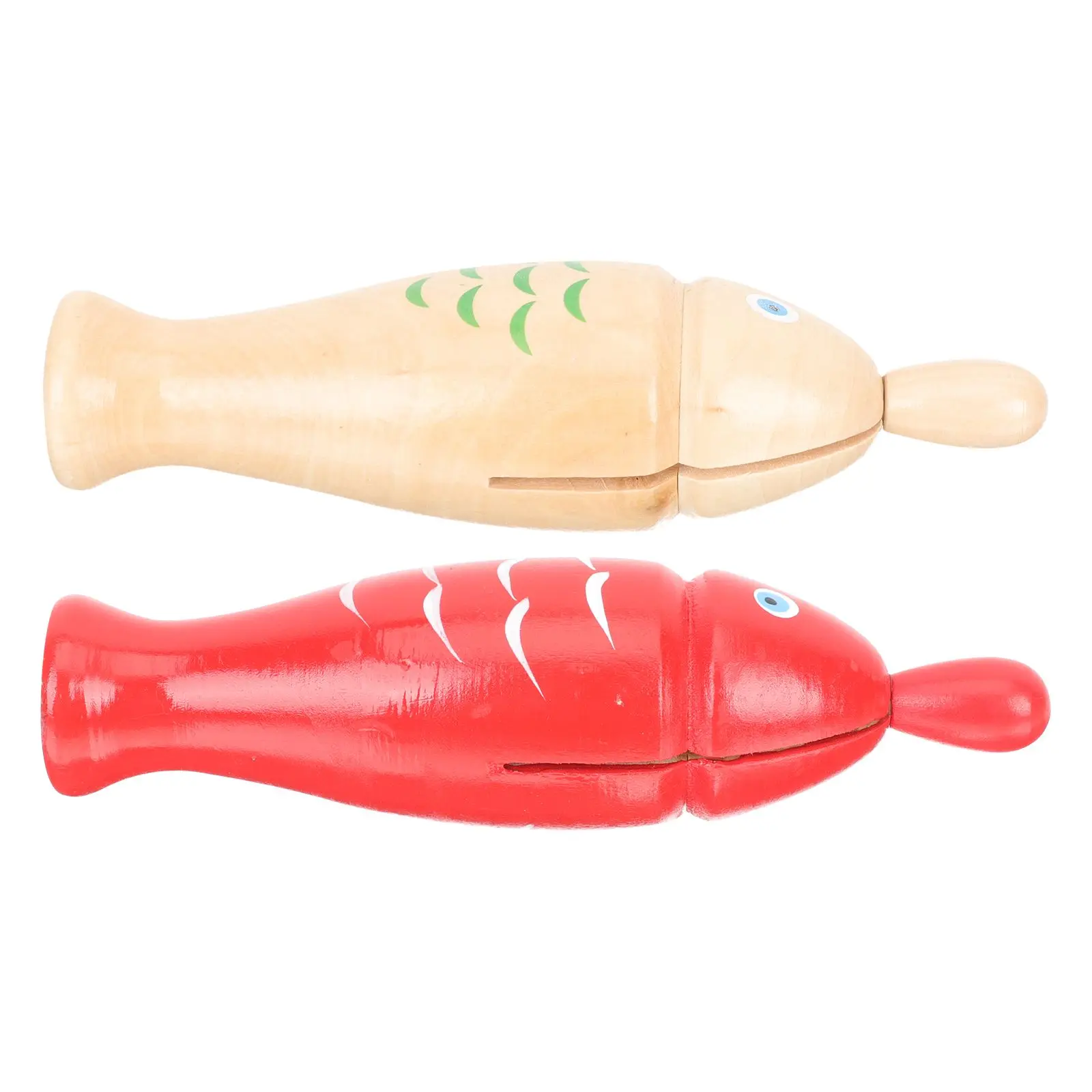 

Wooden Fish 2 Sets Percussion Kids Instruments Musical Toys Parent Child Bonding Education Toy Fish Music Toy Kids
