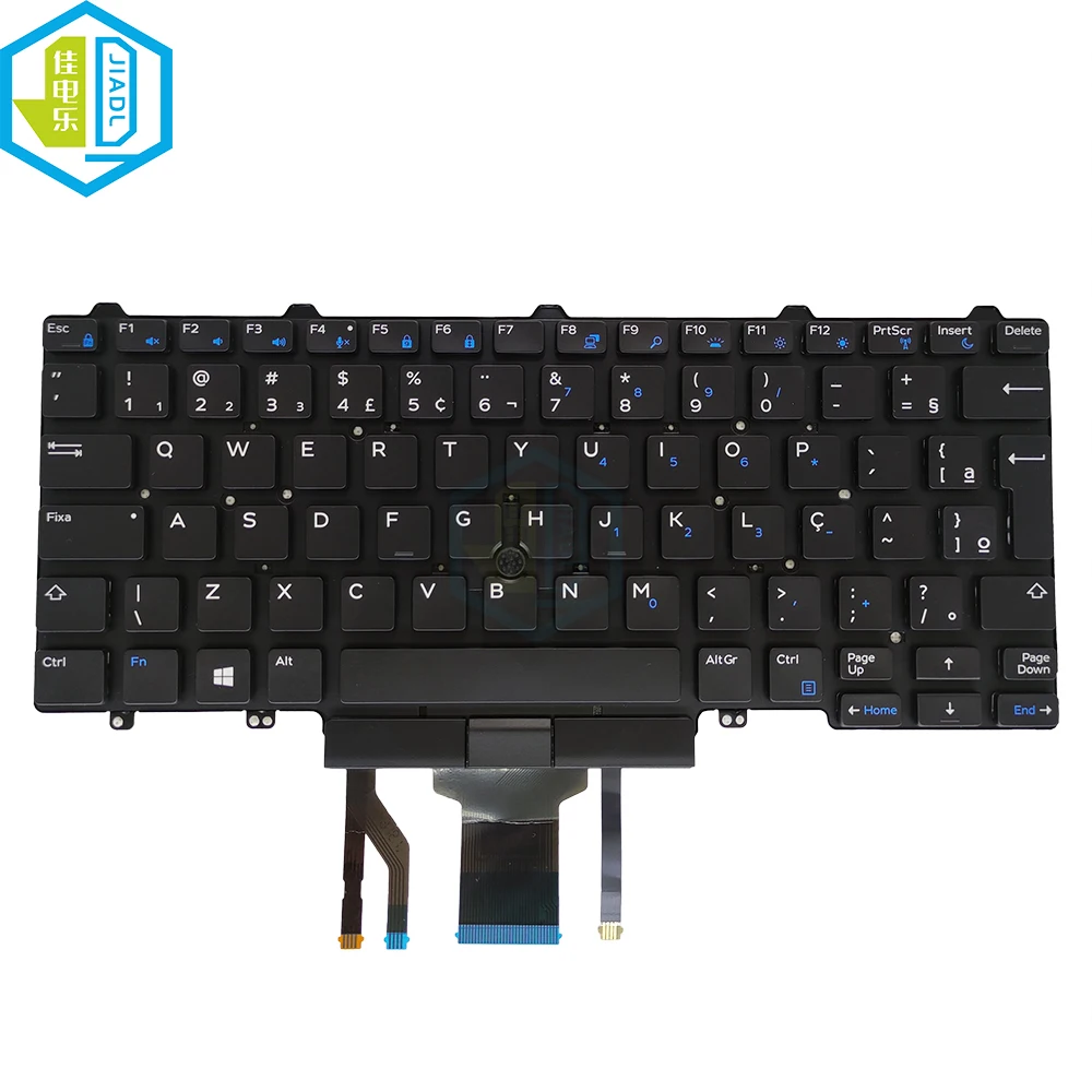 Imagem -06 - Teclado Trackpoint Brasileiro com Backlight Teclados Brasil para Dell Latitude E5450 E5470 E5480 E5490 E5491 E5495 08nc1k 8nc1k