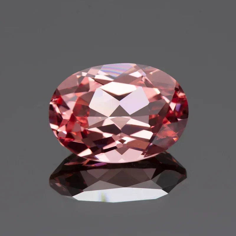 مختبر نمت Padparadscha شكل بيضاوي سحر الأحجار الكريمة وردي فاتح اللون الخرز Diy بها بنفسك خواتم مجوهرات صنع شهادة AGL قابلة للاختيار