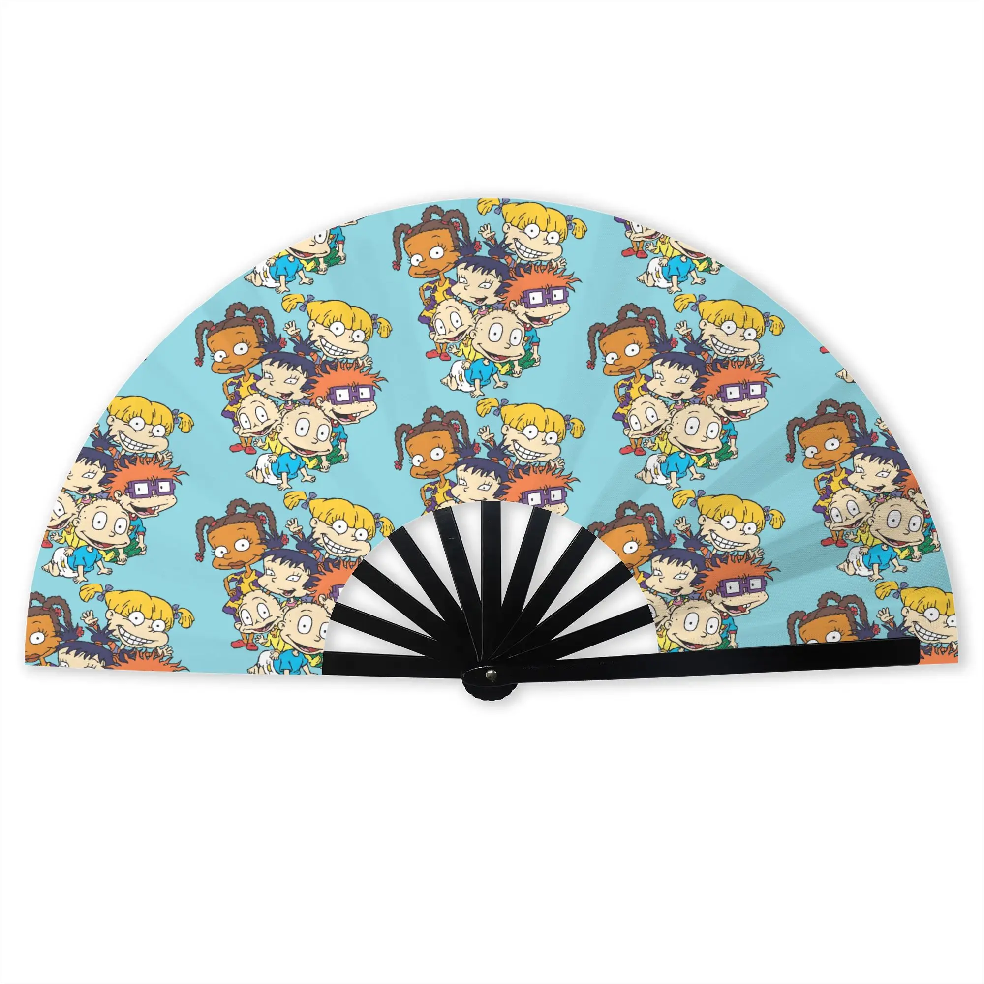 Animation R-Rugrats Hand Fan Promotional Gift Party  Durable Folding Fans Creative Bulk Pack Fan