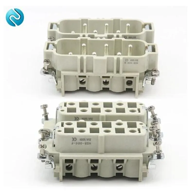 Heavy duty connector 6 cores Male and female Connector inserts cores 35 A