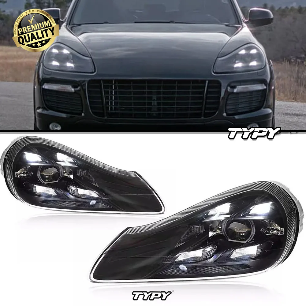 

TYPY Car Styling for Porsche Cayenne Headlights 2007-2010 Cayenne GTS LED Headlight Projector Lens DRL Head Lamp Accessories