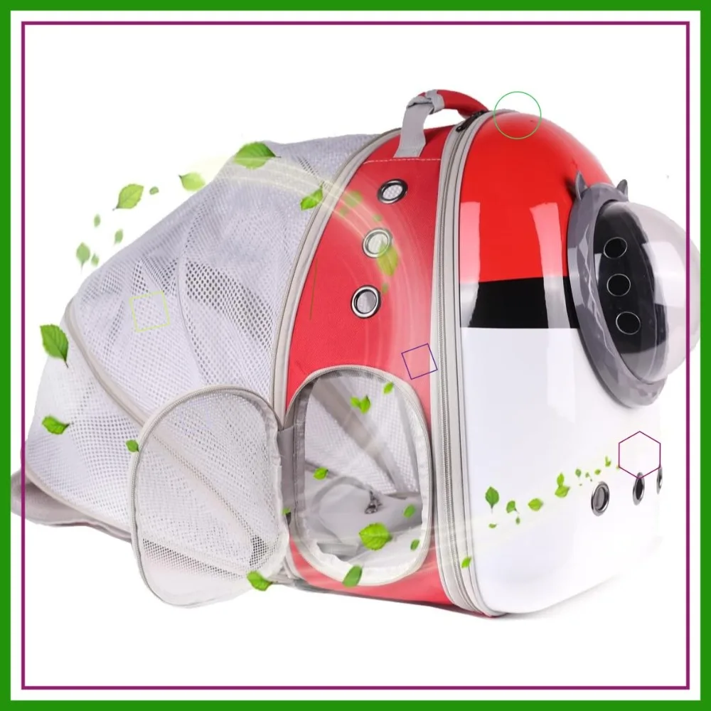 

Expandable Cat Carrier Backpack for Cats & Small Dogs, Airline Approved Bubble Backpack