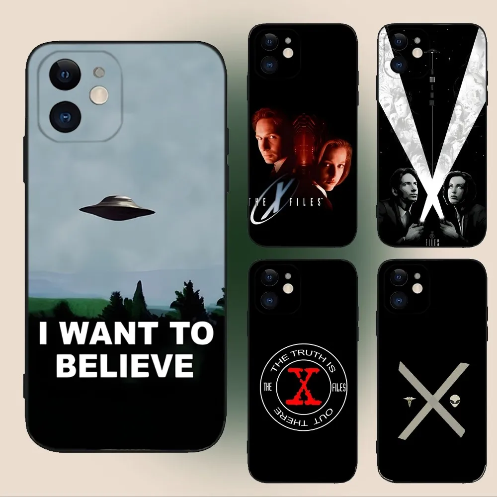 The X Files Phone Case For iPhone 15,14,13,12,11,Plus,Pro Max,XS,X,XR,SE,Mini,8,7 Soft Silicone Black Cover