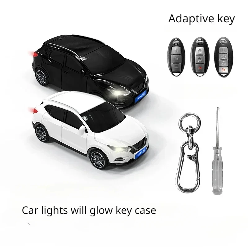 For Nissan Qashqai Key Case Car Model Case Remote Control Protector Rogue Sport Keychain Accessory Surprise Gift Car Decoration