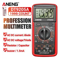 ANENG DT9205A-12 1999 counts Digital Multimeter AC/DC current Voltage Tester Electrical Test Meter Profesional Analog Multimetr