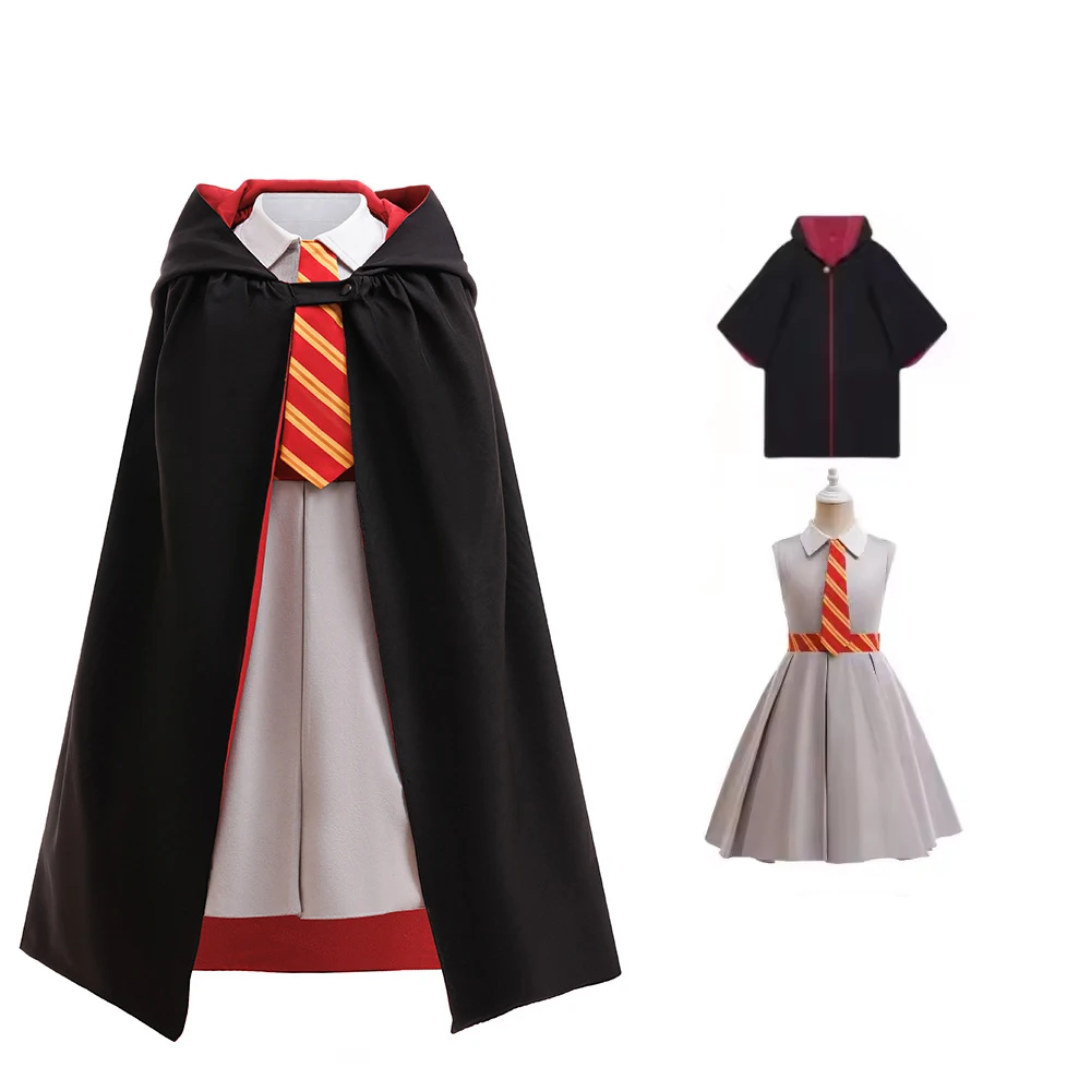 

Children vampire Cosplay Magic Witch Dress and Robes Halloween Dress Cape Kids Costume Carnival birthday part Gifts