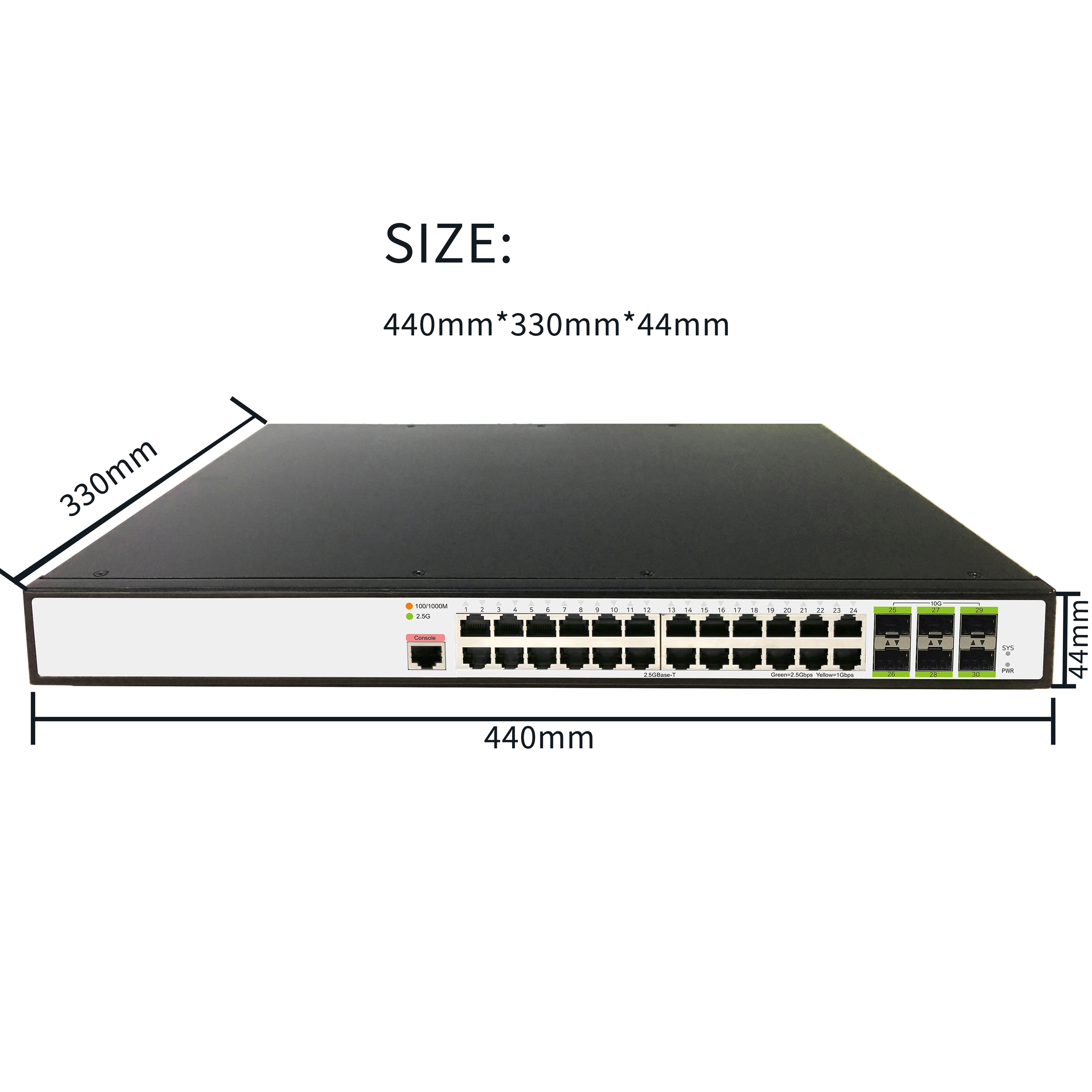 

2025 hot sale 24 Port 2.5Gb Multi-gigabit Network Hub Managed 6-Port 10G SFP Metal Ethernet Switch
