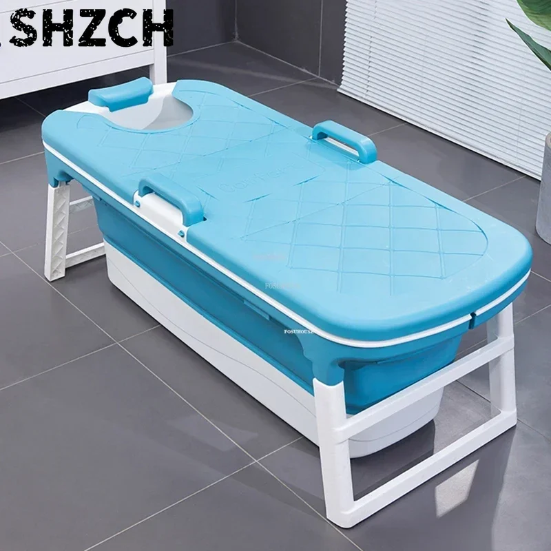 Modern Portable Bathtubs Household Adult Folding Bathtub Large Hot Tub Bathroom Thickened Plastic Massage Spa Bath Bucket R