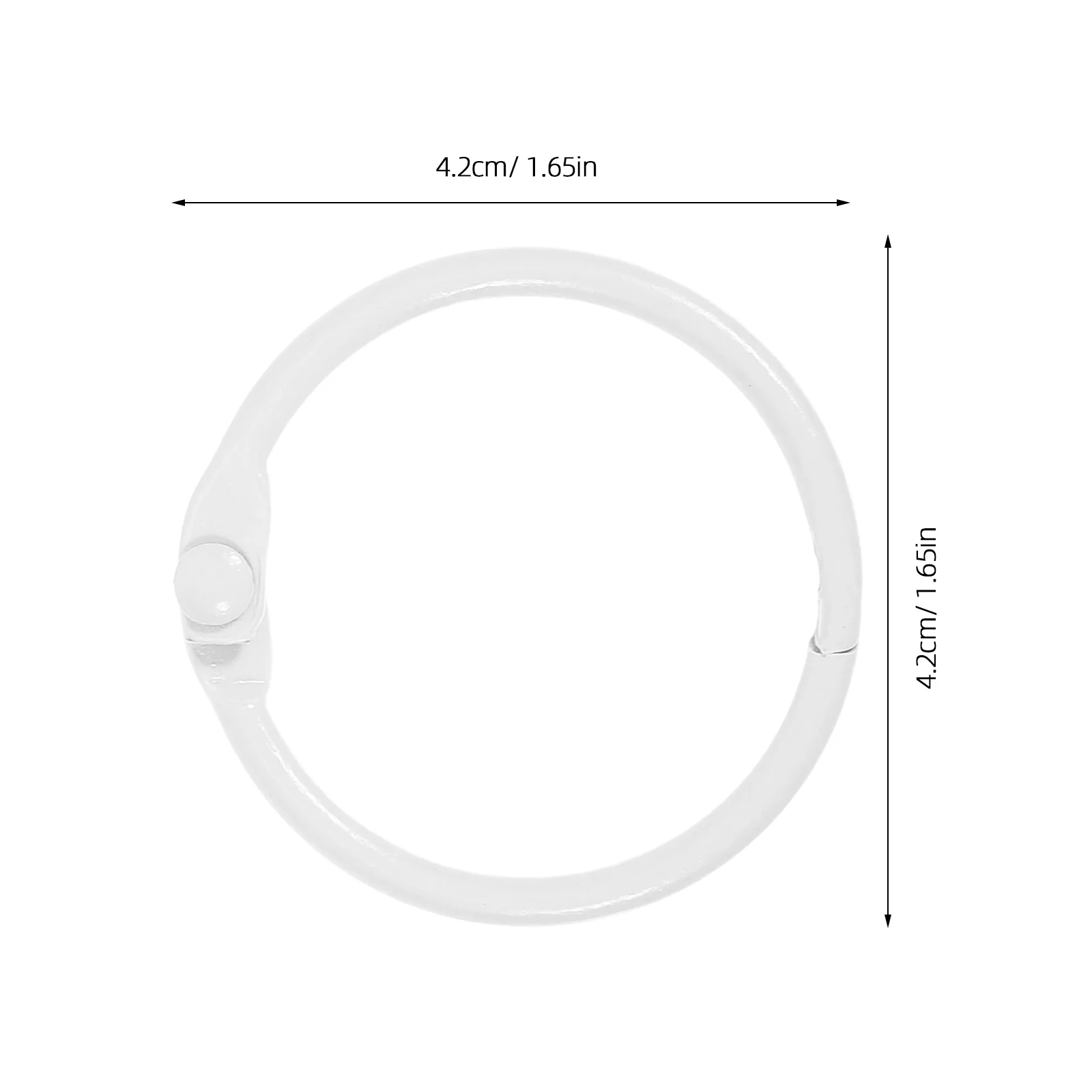 60 قطعة حلقات ربط معدنية 25 مللي متر مقاطع أوراق فضفاضة قوية لبطاقات فلاش ألبومات القصاصات دفتر اللوازم المدرسية المكتبية #3
