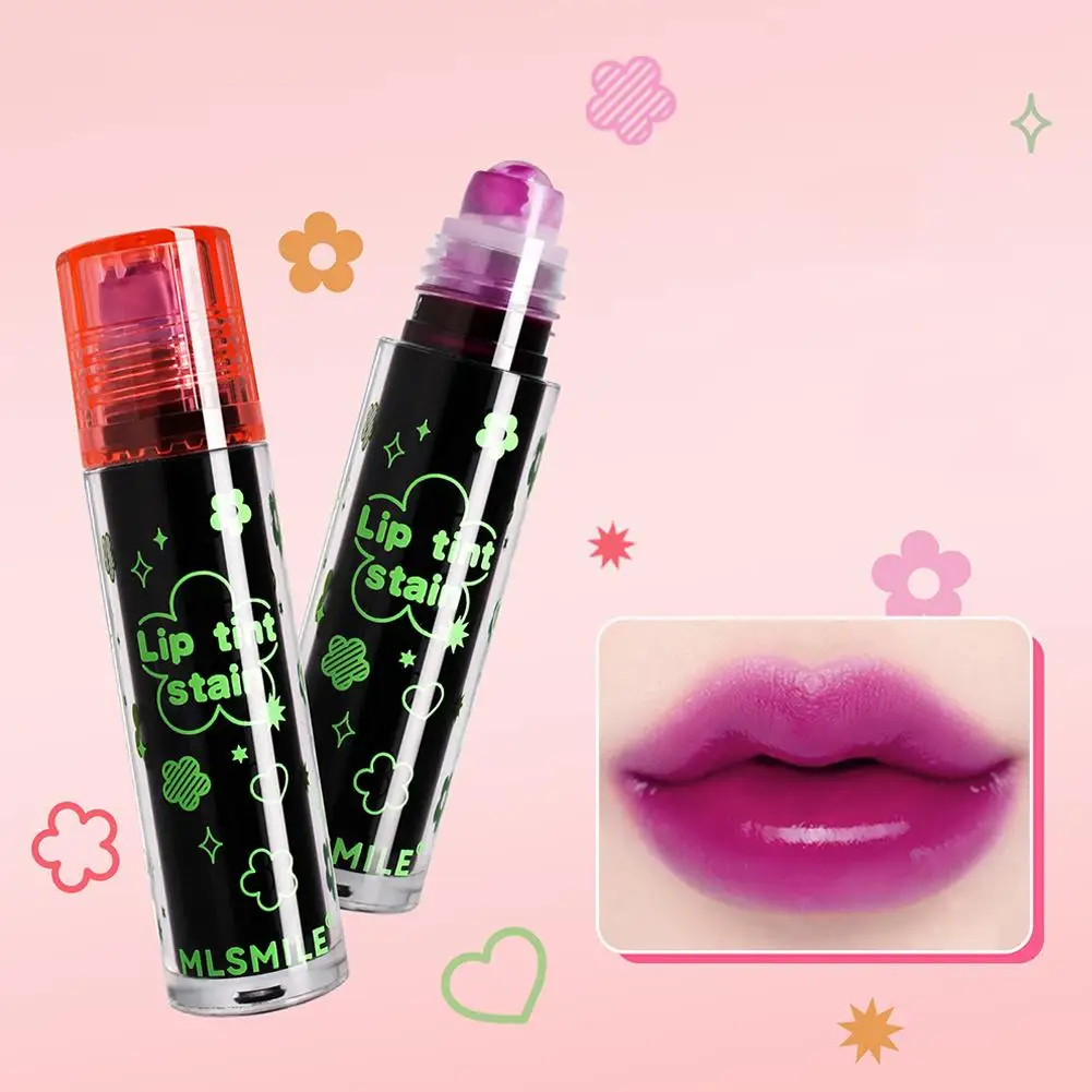 1PCS Lip Oil Moisturizing Lip Balm Moisturizing Ball Clear Peach Strawberry Avocado Grape Fruit Flavor Colorless Y0H6